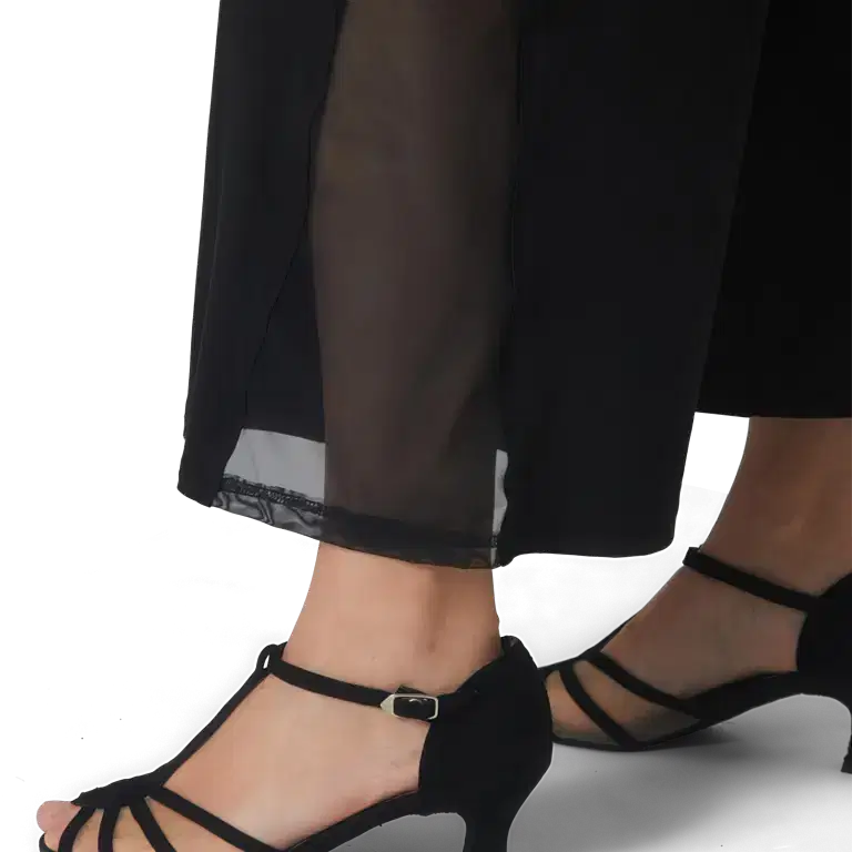 Tempsdanse Dolce Noir Weite 7 8 Tanzhose Mit Mesh Einsatz Schwarz 13