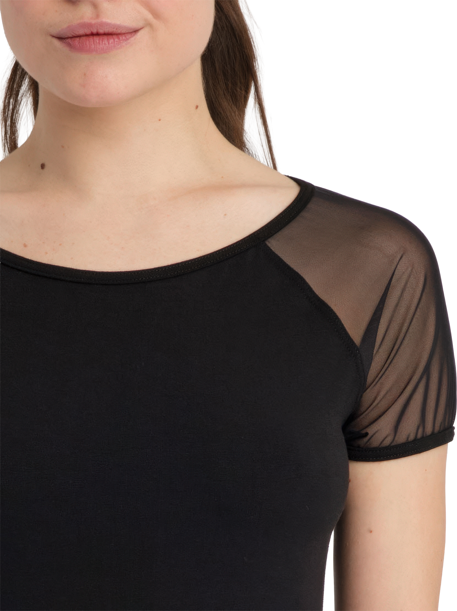 Tempsdanse Doline Noir Kurzaermliges Tanztop Mit Mesh Ruecken Schwarz 103654 03