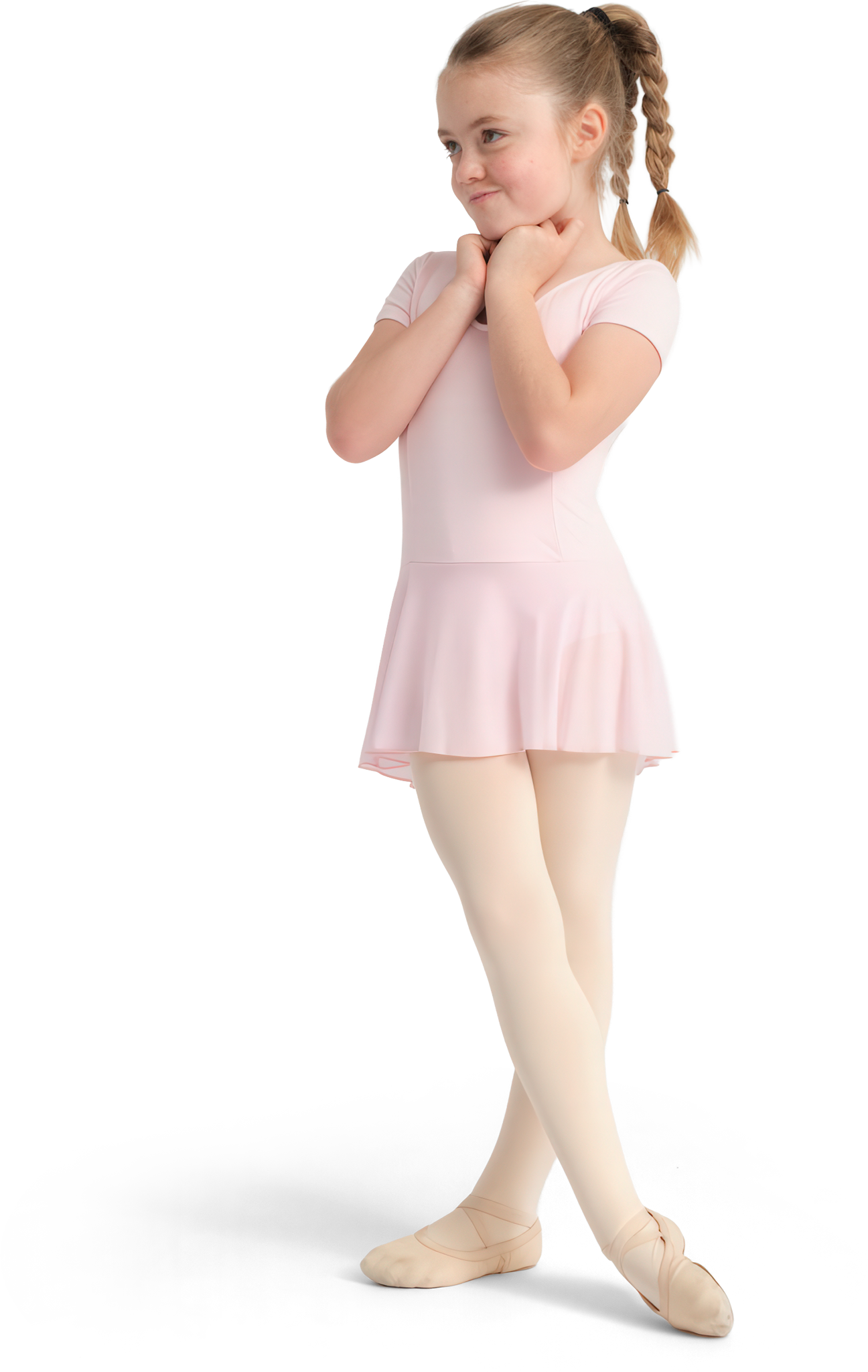 Tempsdanse Malou Jr Perle Rosa Kurzarm Ballettkleid Fuer Maedchen 119644 01