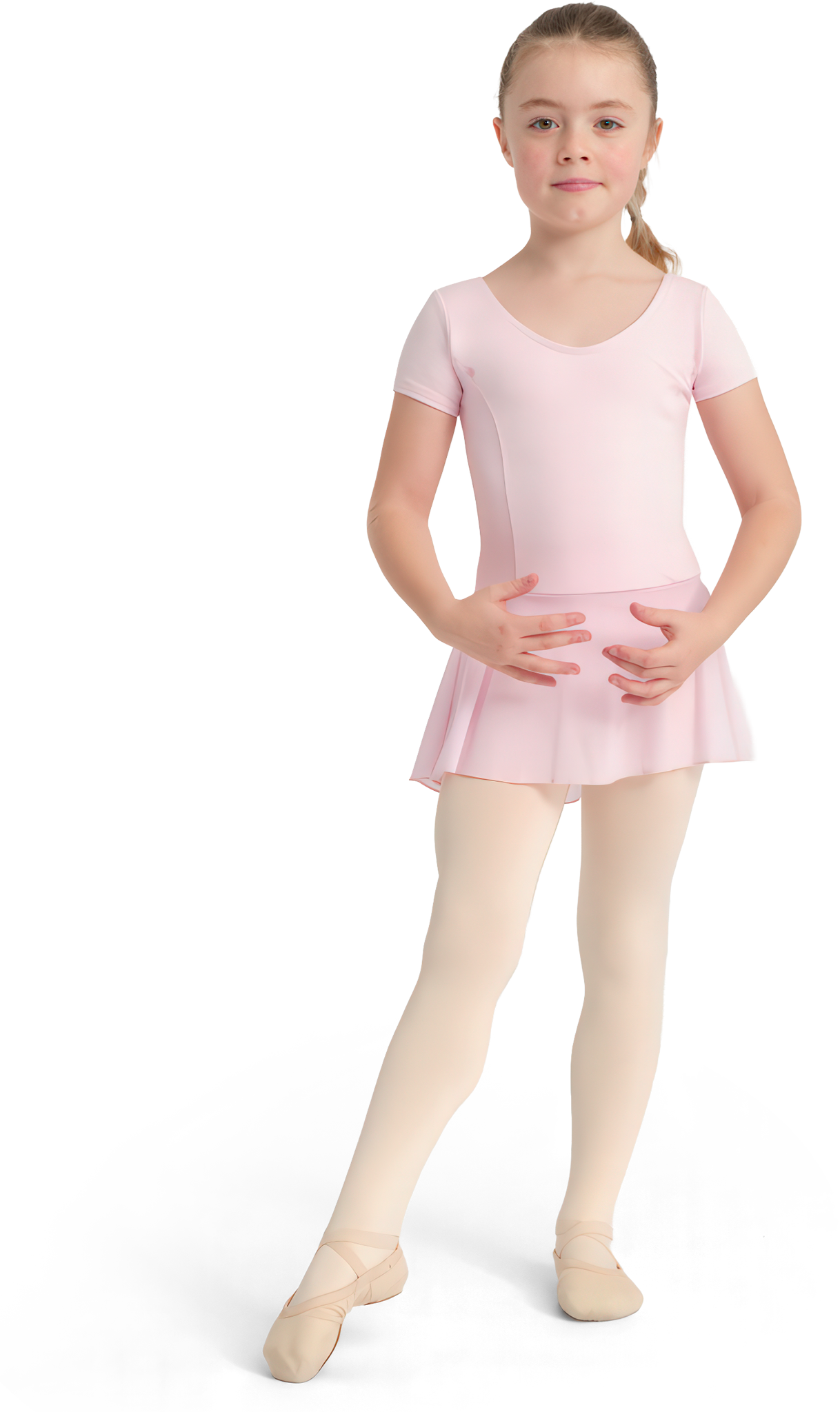 Tempsdanse Malou Jr Perle Rosa Kurzarm Ballettkleid Fuer Maedchen 119644 02