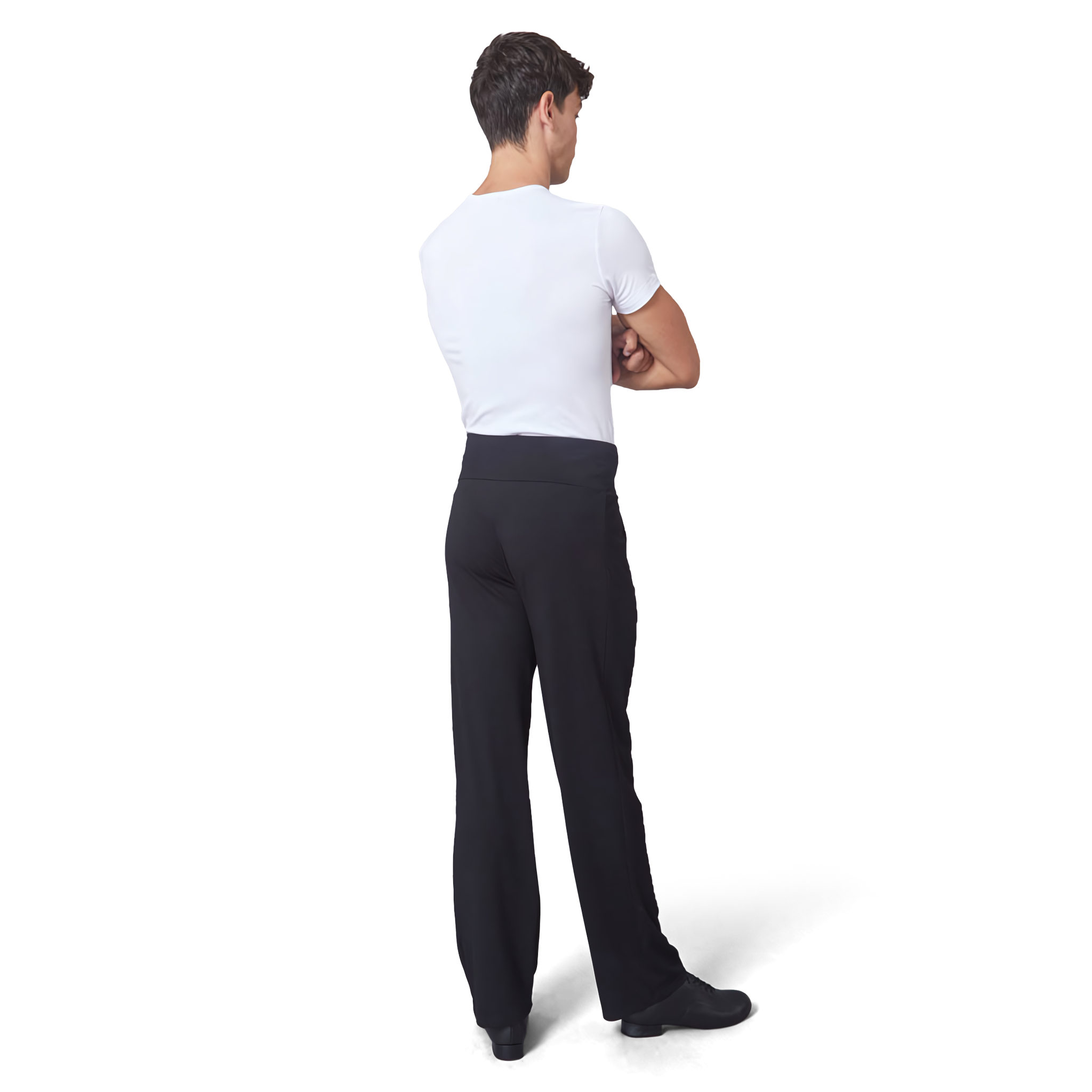Tempsdanse Octavio Noir Schwarze Tanzhose Fuer Herren Breiter Bund 04