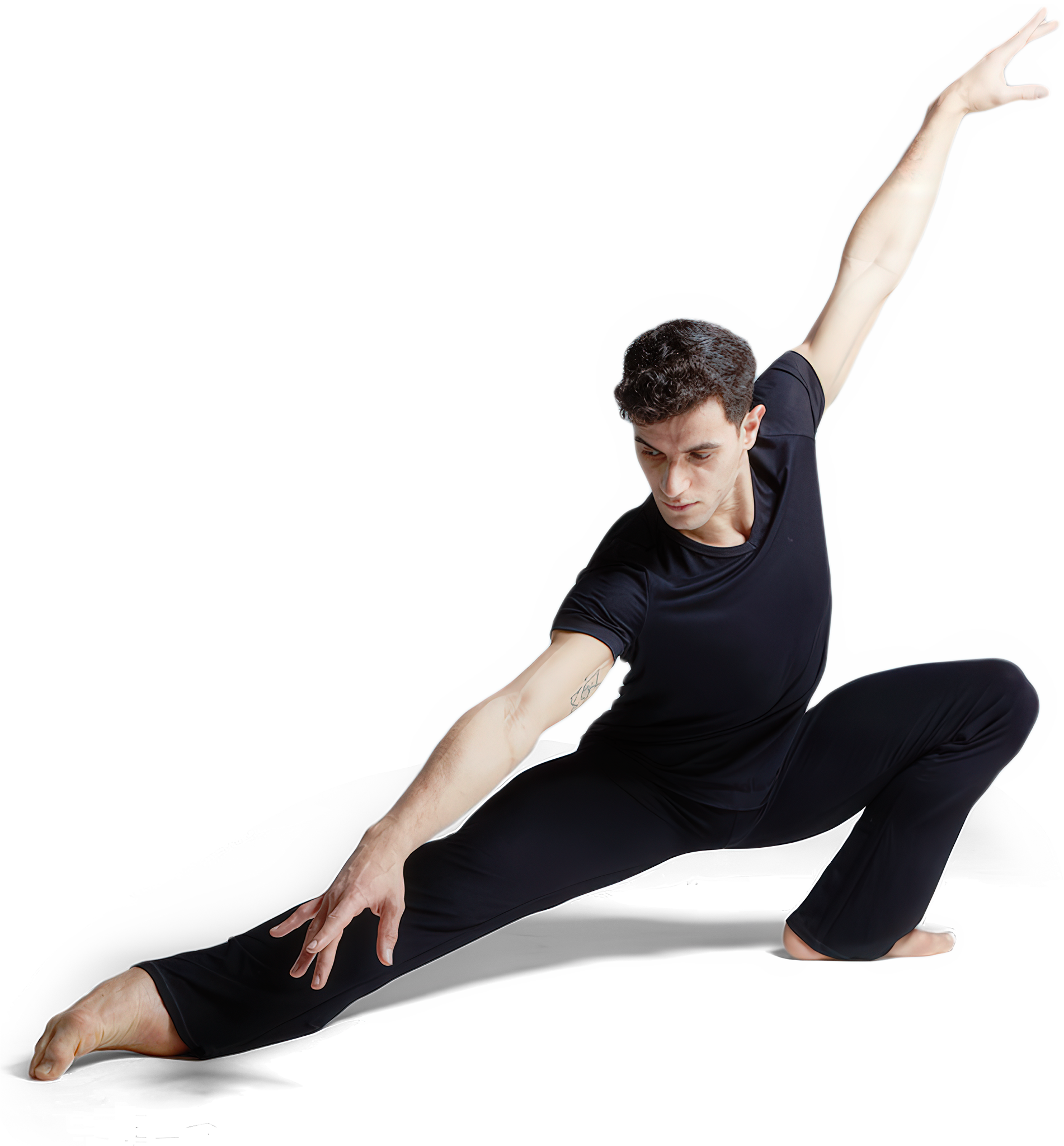 Tempsdanse Oliver Noir Herren Tanzshirt Aus Viskose Schwarz 01