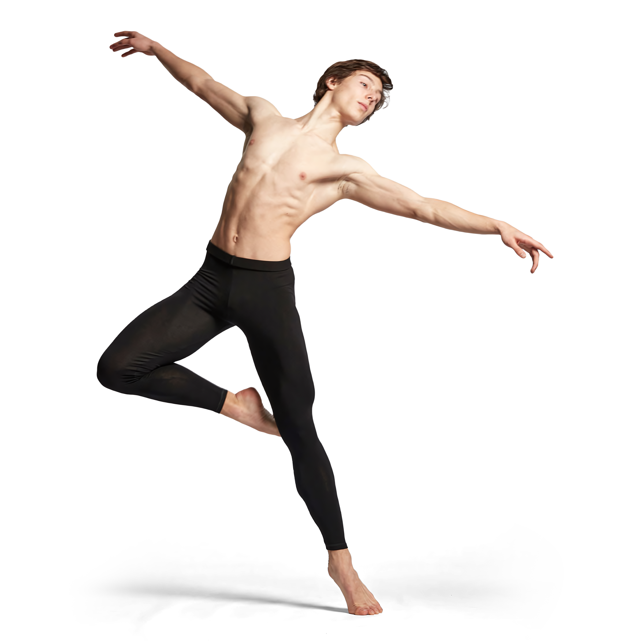 Tempsdanse Olrik Noir Tanzleggings für Herren, Schwarz 01