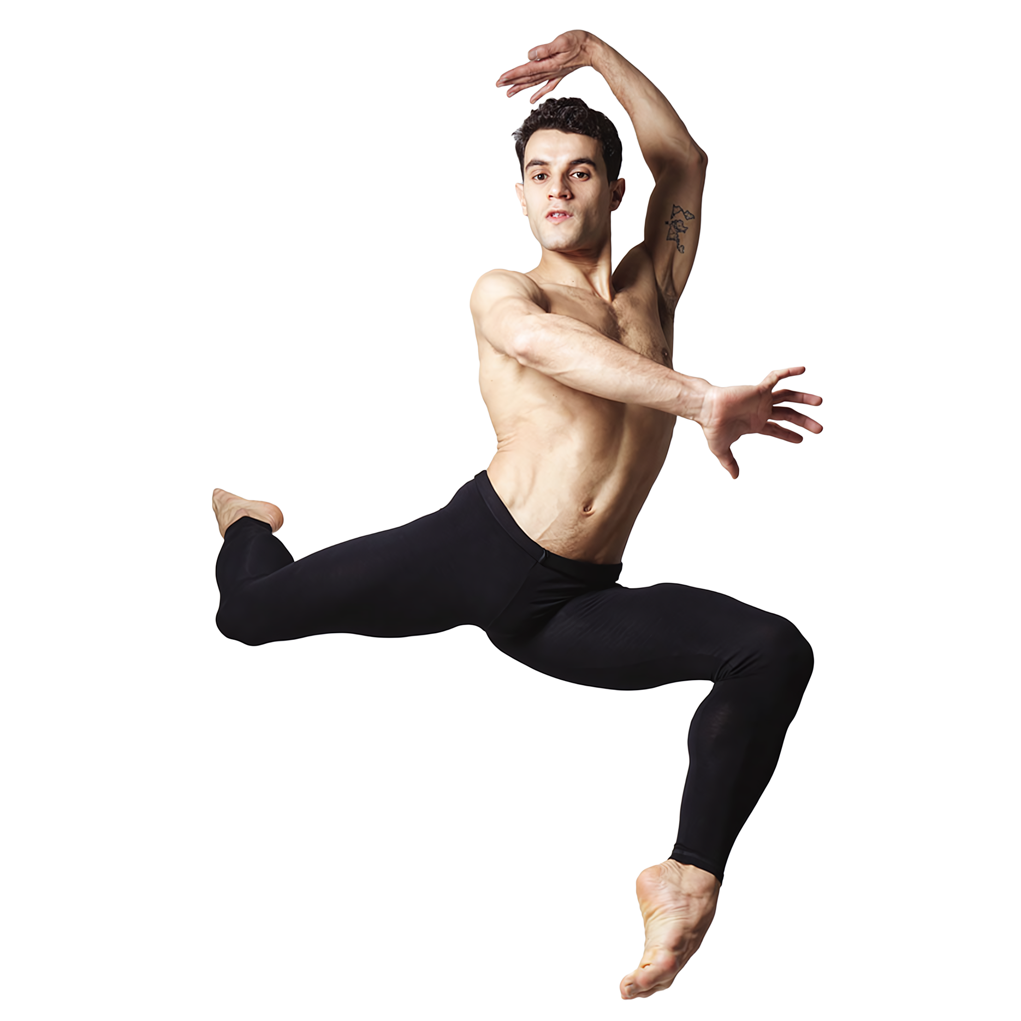 Tempsdanse Olrik Noir Tanzleggings für Herren, Schwarz 03
