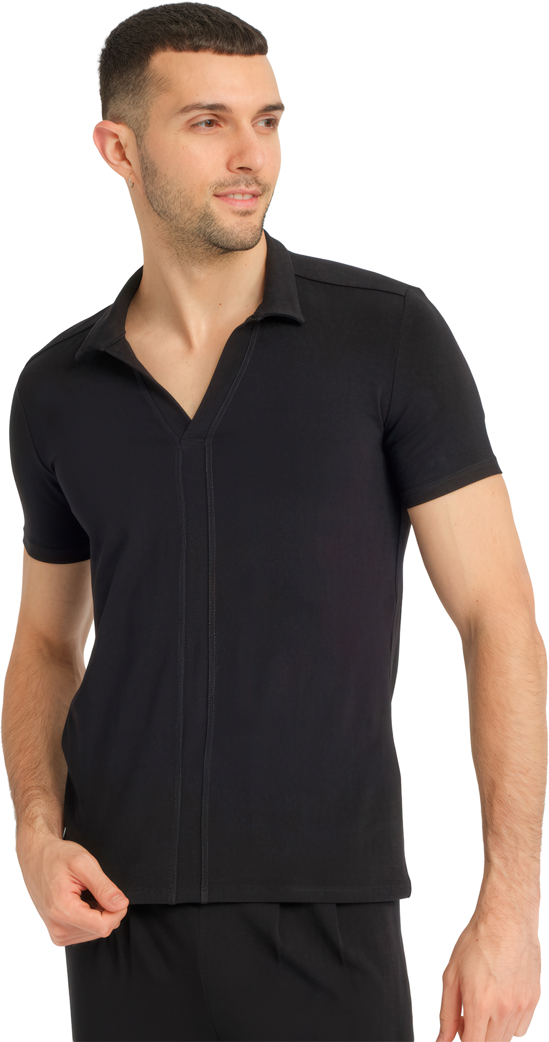 Tempsdanse Otello Noir Herren Tanzshirt Mit Hemdkragen Schwarz 118057 01
