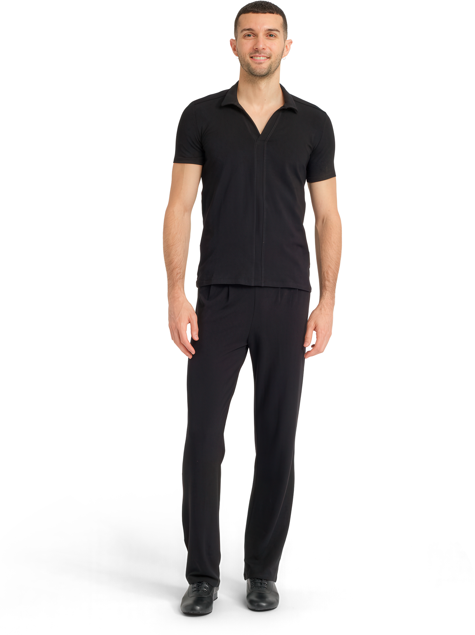 Tempsdanse Otello Noir Herren Tanzshirt Mit Hemdkragen Schwarz 118057 05