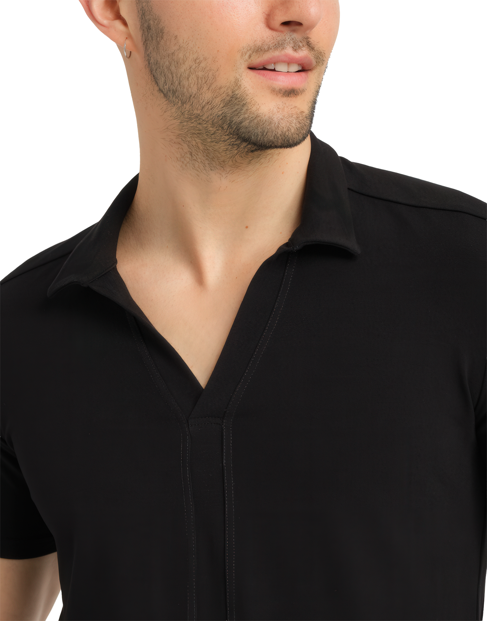 Tempsdanse Otello Noir Herren Tanzshirt Mit Hemdkragen Schwarz 118057 06