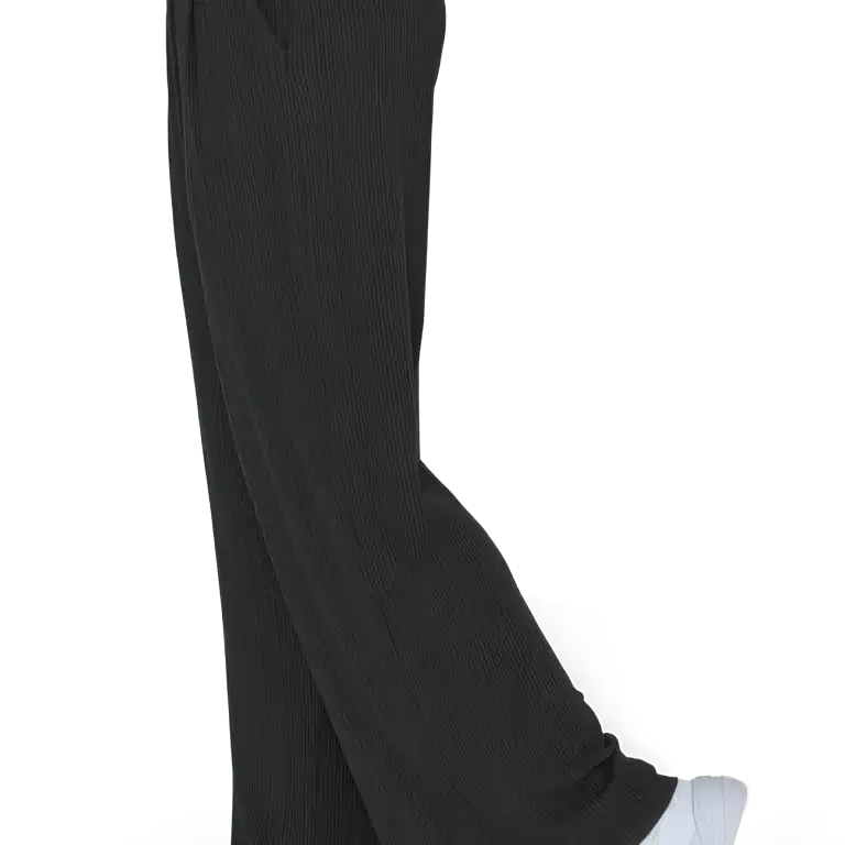 Tempsdanse Ringo Noir Gerippte Damen Tanzhose Mit Bundfalten Schwarz 03