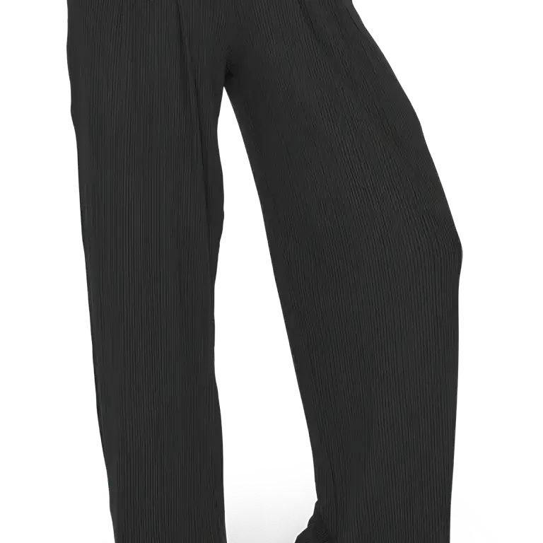Tempsdanse Ringo Noir Gerippte Damen Tanzhose Mit Bundfalten Schwarz 04