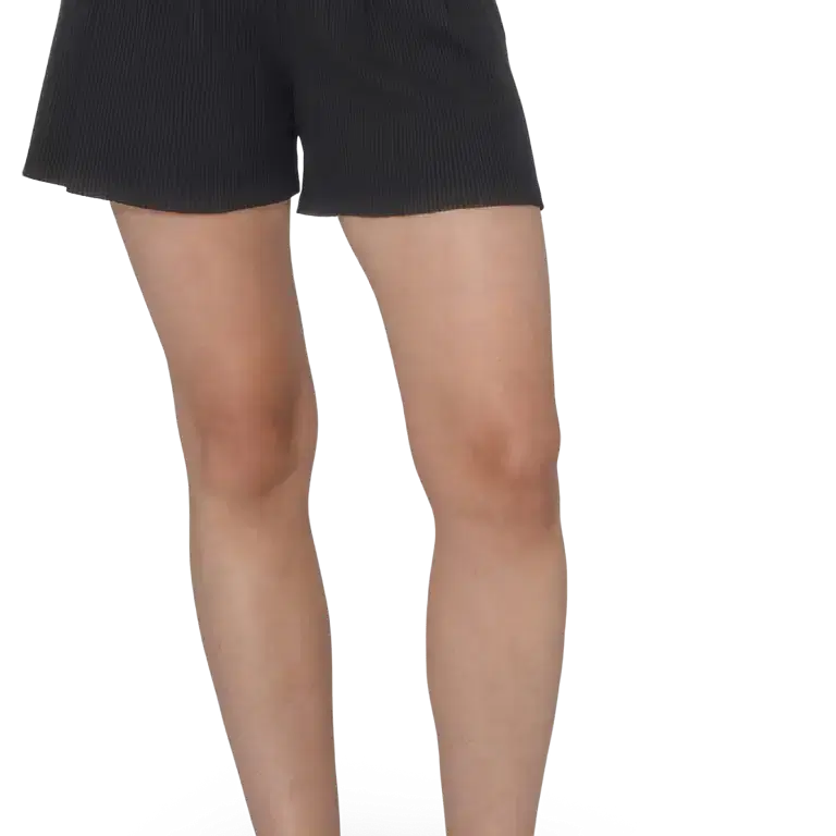 Tempsdanse Roxane Noir Schwarze Gerippte Shorts Mit Innenhose 04