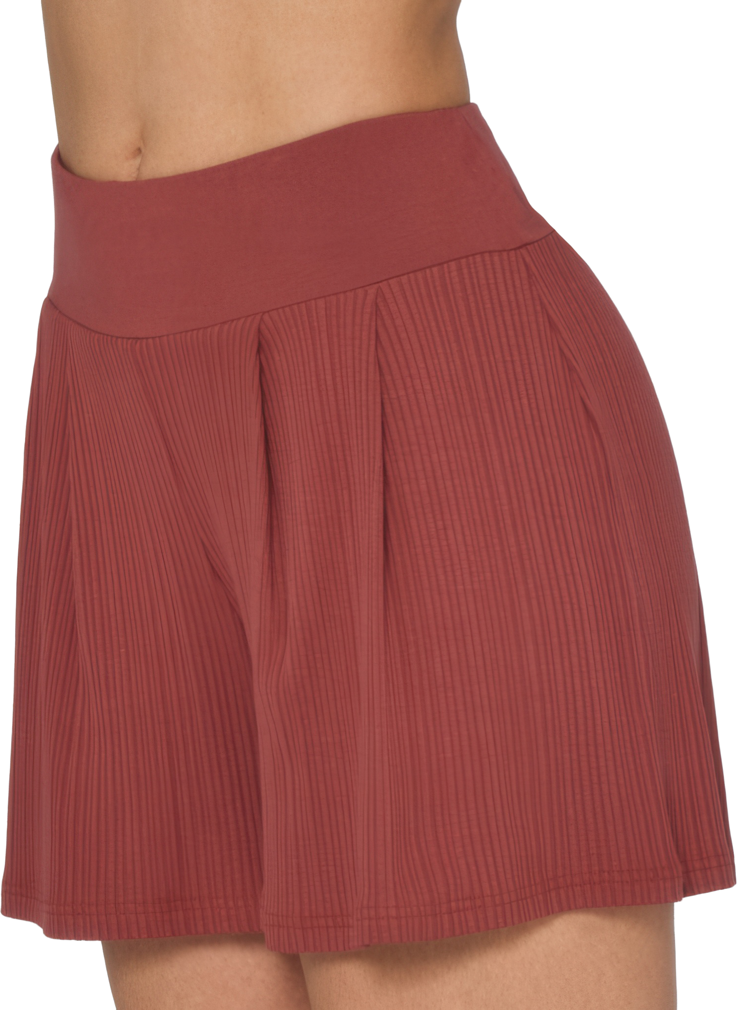 Tempsdanse Roxane Skort 2 In 1 Terracotta Gerippte Tanzhorts Mit Slip Ziegelrot 01