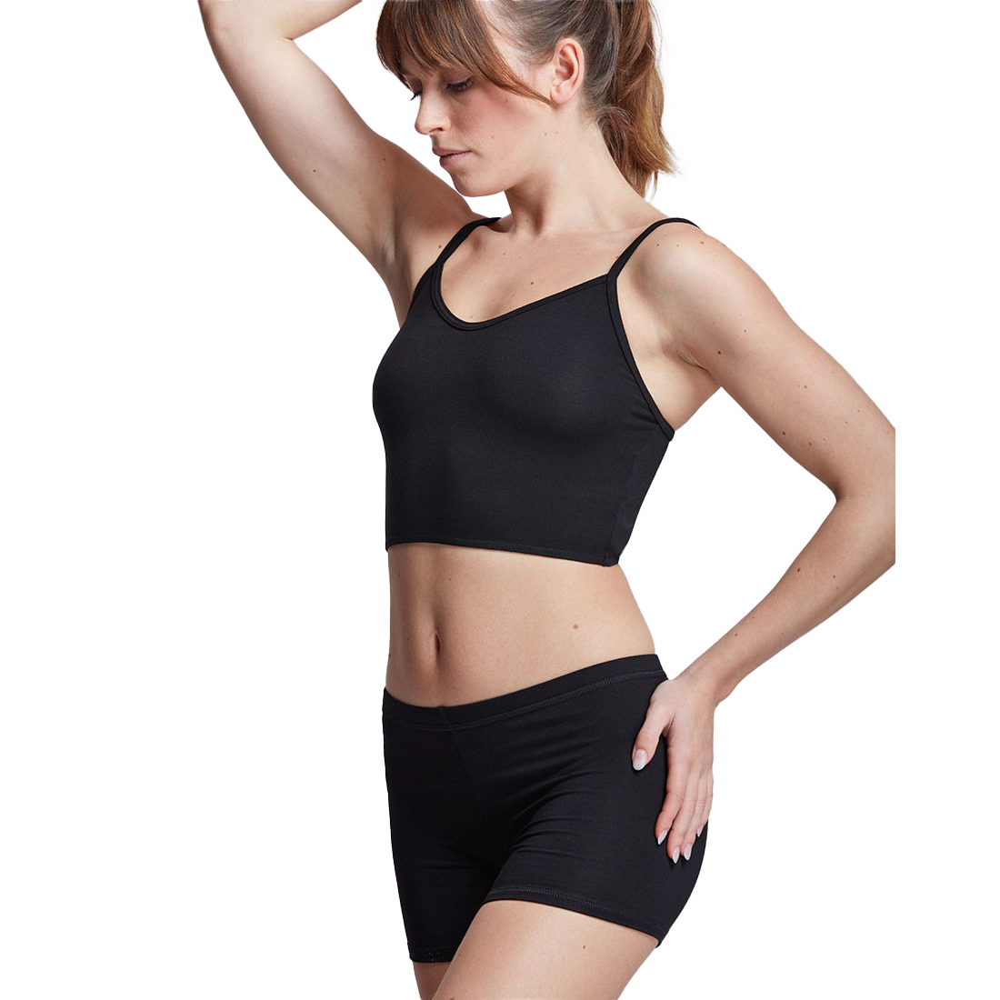 Tempsdanse Visu Noir Damen Short Aus Viskose Schwarz 02