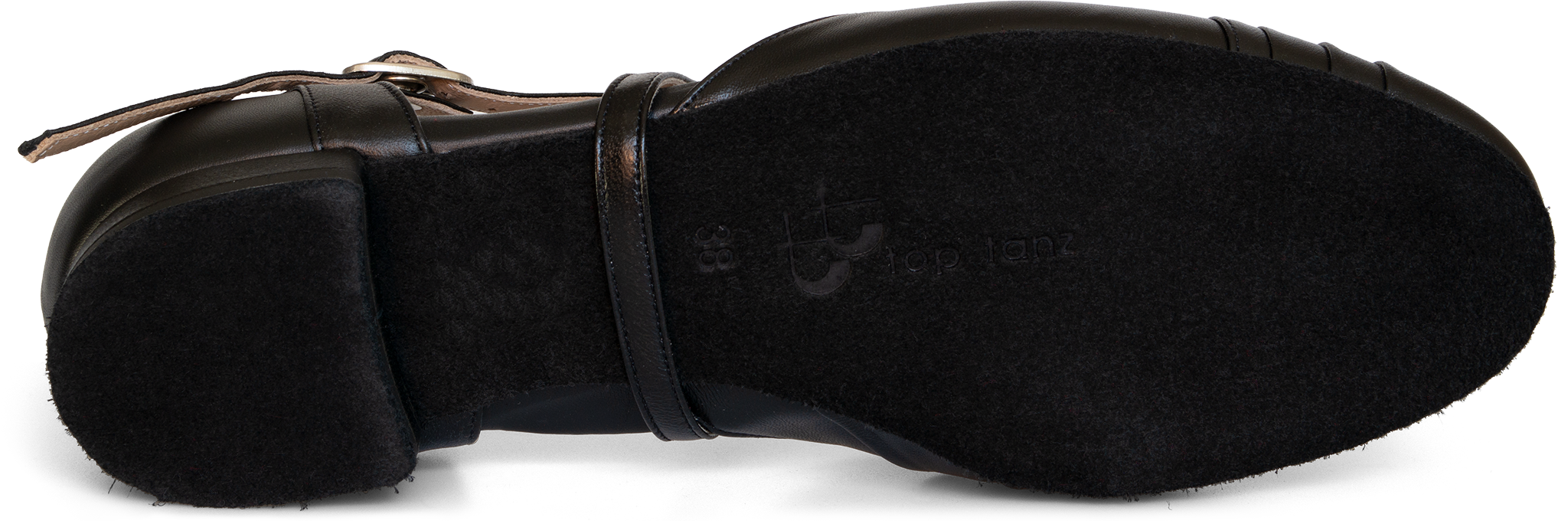 Toptanz Detroit 18 Mm 3221 Schwarz Flacher Damen Tanzschuh Mit Kreuzriemchen 110883 06