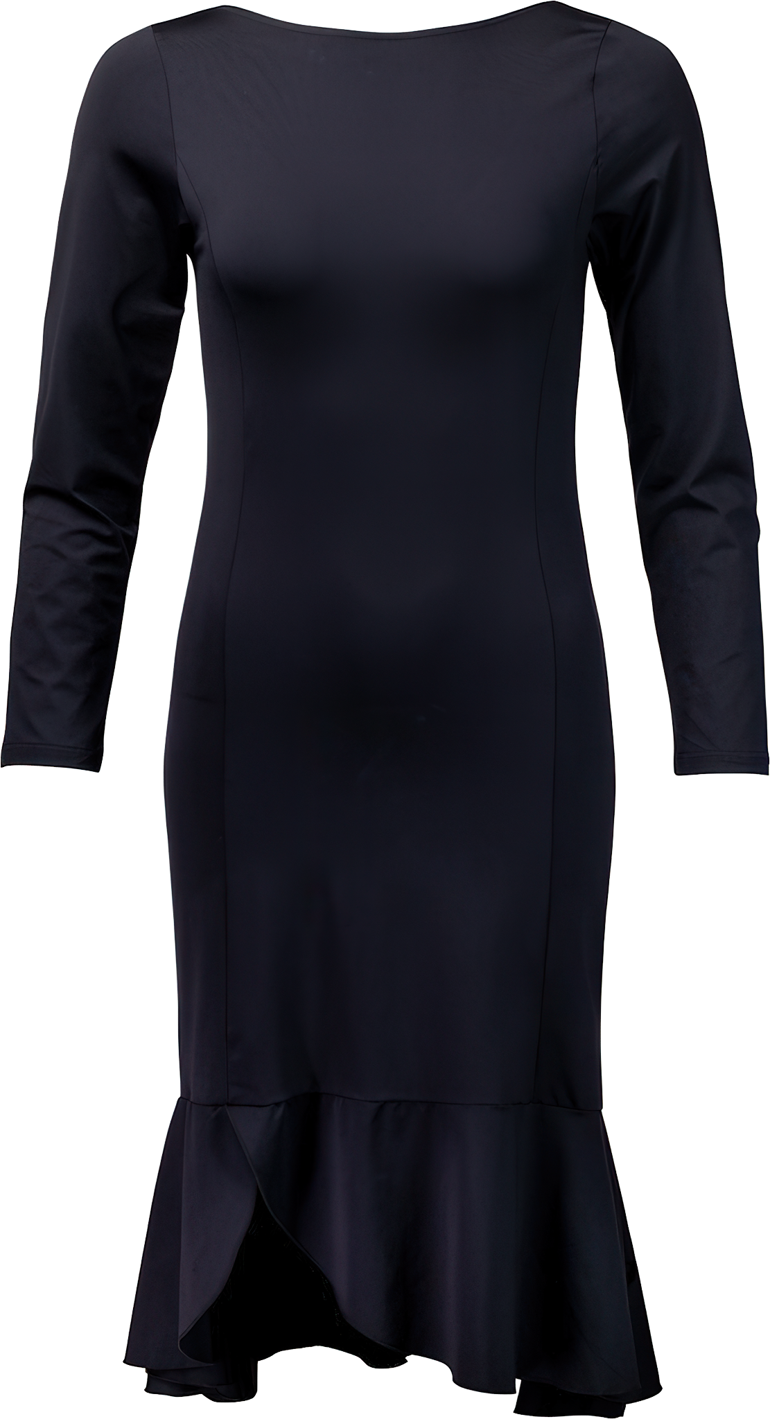 Werner Kern Zuri D001 Schwarz Tanzkleid Mit Volantsaum Und Seitenschlitz 117341 05