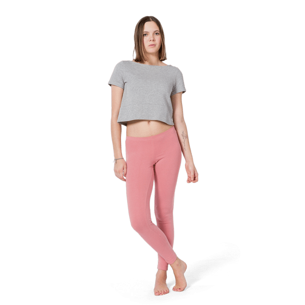 Yoiqi Plain Apricot Damen Leggings Aus Bio Baumwolle 01